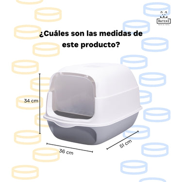 Arenero Para Gatos Cerrado Con Pala Puerta Filtro Sanitario
