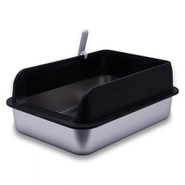 Arenero para Gatos de Acero Inoxidable con Pala y Regilla