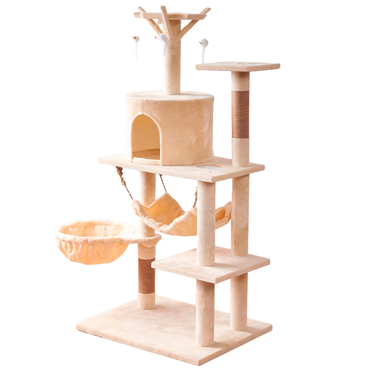 Torre para Gatos Multi-Nivel con Rascadores – Modelo Plus (Hamaca) Altura 1.38