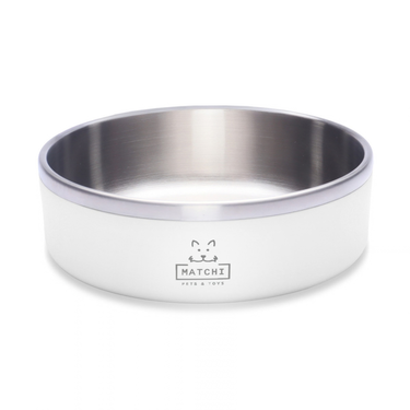 Plato de Acero Inoxidable Tazón Antiderrapante para Perros y Gatos de 1.3L