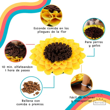 Tapete Olfativo en Forma de Flor, para Perros y Gatos