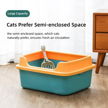 Arenero para Gatos Semicerrado con Pala