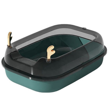 Arenero para Gatos con Tapa, Pala y Cajón Deslizable para Fácil Limpieza