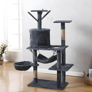Torre para Gatos Multi-Nivel con Rascadores – Modelo Plus (Hamaca) Altura 1.38