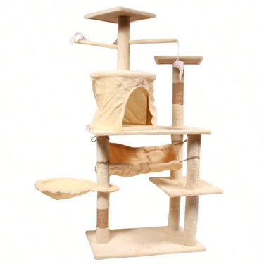 Torre para Gatos Multi-Nivel con Rascadores – Modelo Plus (Hamaca) Altura 1.38