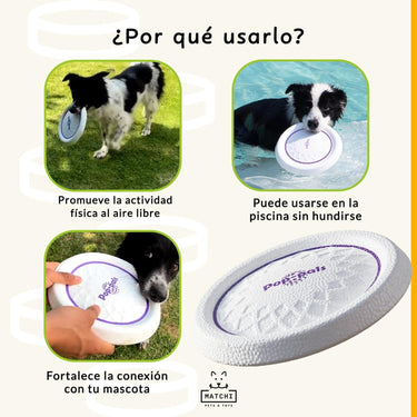 GiGwi Pop-Pals Frisbee de Alta Resistencia y Peso Ligero
