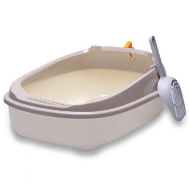Arenero para Gatos con Tapa, Pala y Cajón Deslizable para Fácil Limpieza