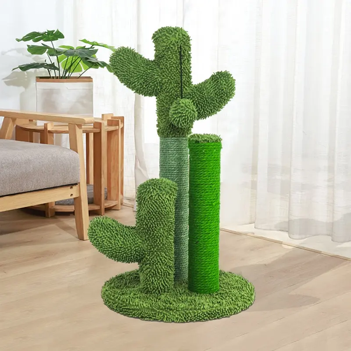 Rascador para Gato Cactus con Bola Colgante
