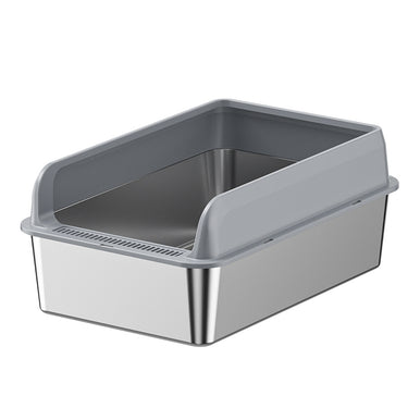 Arenero para Gatos de Acero Inoxidable con Pala y Regilla