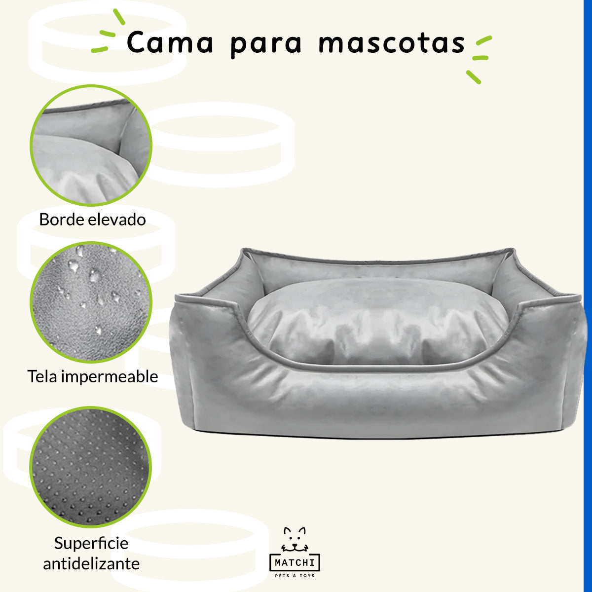 Cama para Perros Chicos y Medianos: Resistente, Suave y Acolchonada