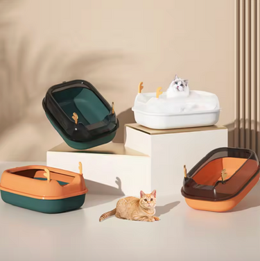 Arenero para Gatos con Tapa, Pala y Cajón Deslizable para Fácil Limpieza