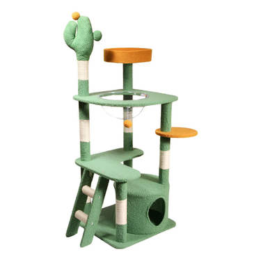 Torre Árbol De Actividades Rascador Para Gato Cactus 1.36m