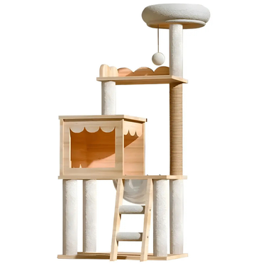 Torre Árbol De Actividades Rascador Para Gato 1.30m