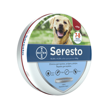 Seresto Collar Antipulgas y Garrapatas para Perros Raza Grande (>8kg)