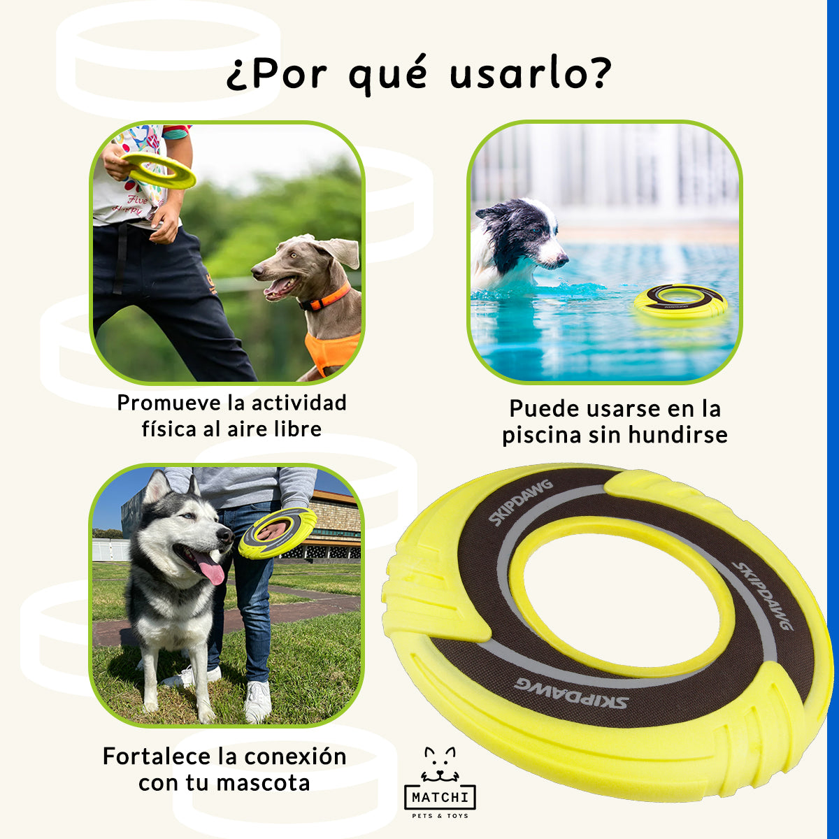 Frisbee Resistente A Mordidas Para Perros Ligero