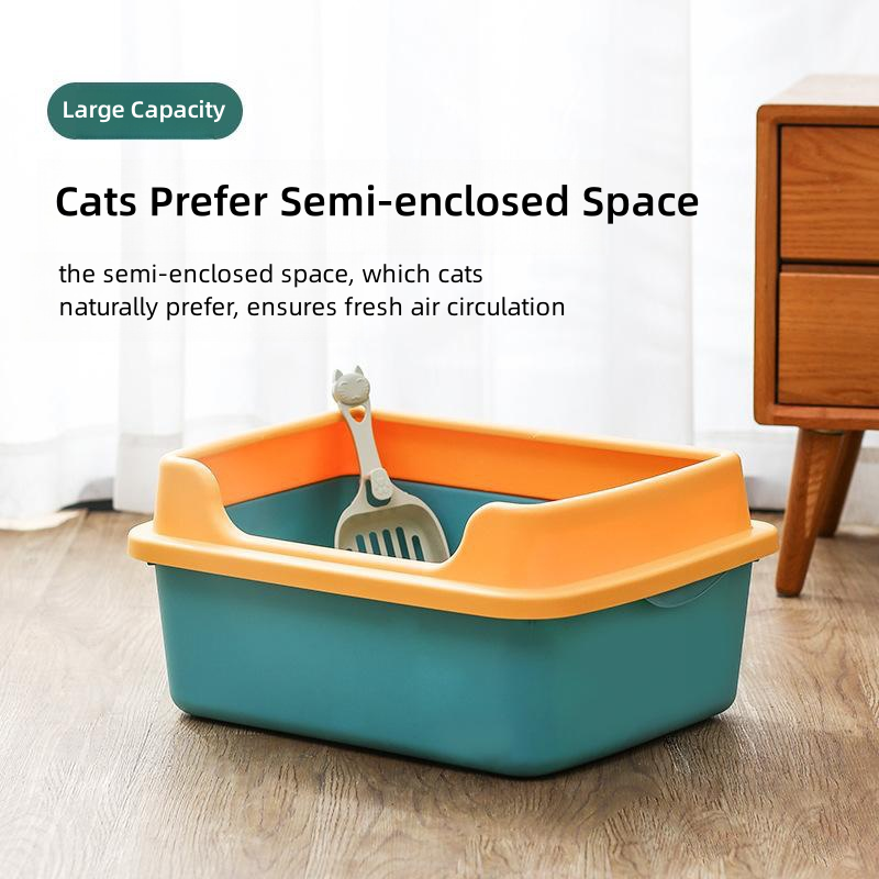 Arenero para Gatos Semicerrado con Pala