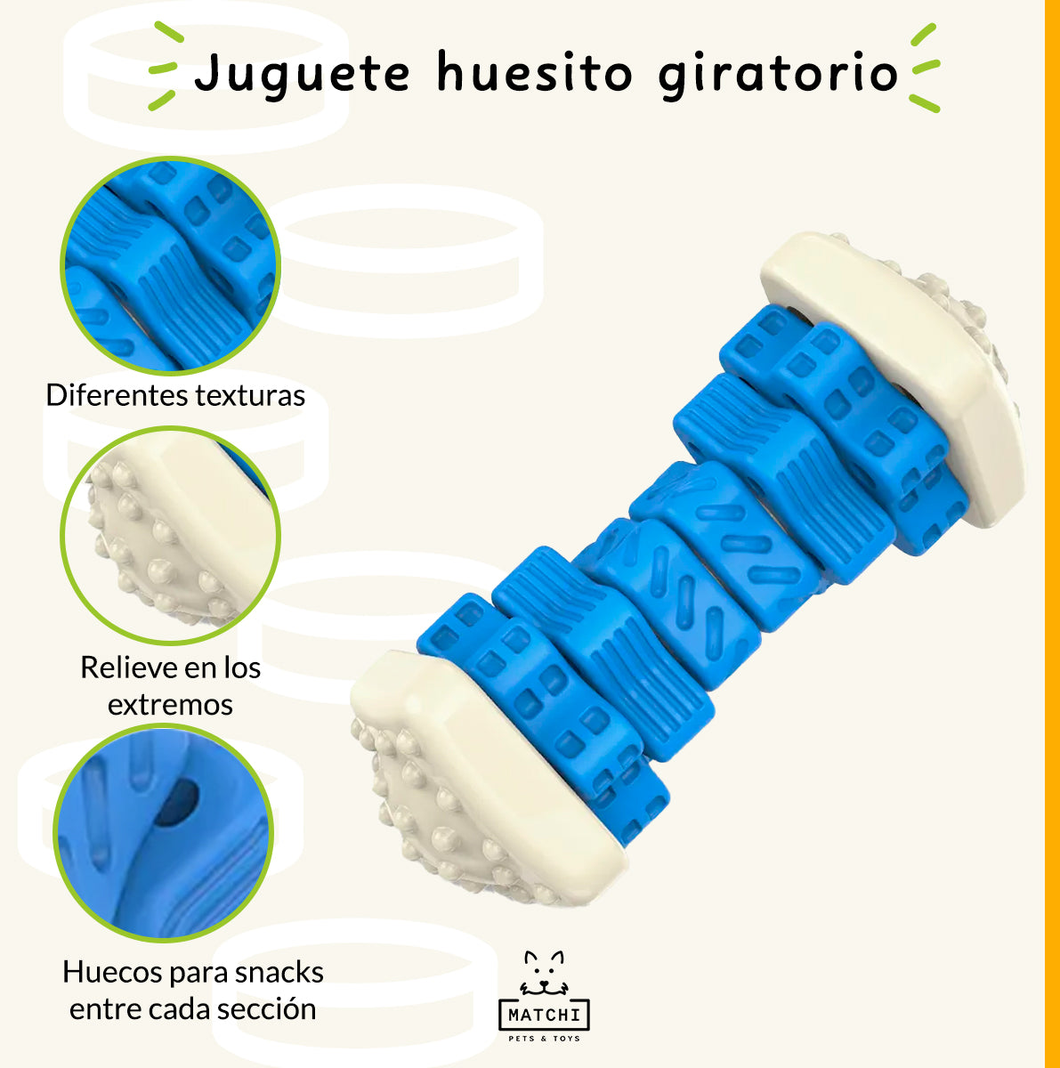 Juguete Interactivo Rompecabezas Hueso Giratorio