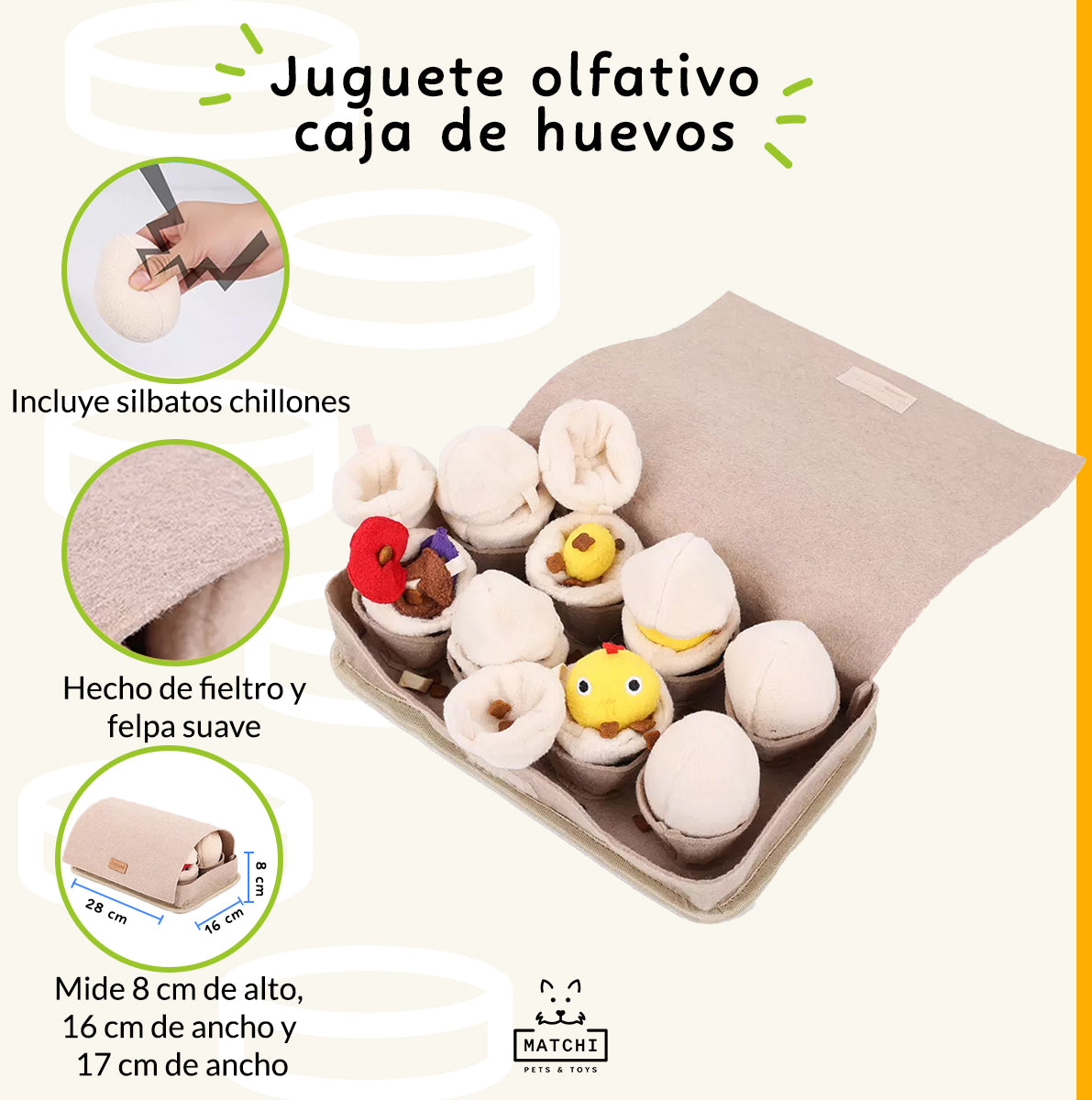 Caja de Huevos Juguete Olfativo para Esconder Premios