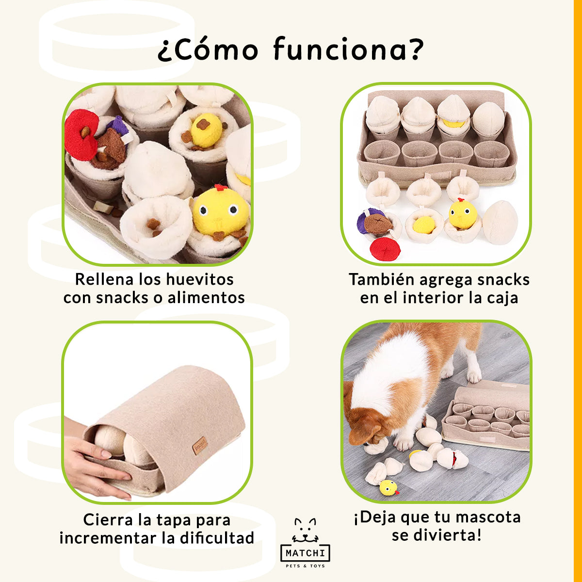 Caja de Huevos Juguete Olfativo para Esconder Premios