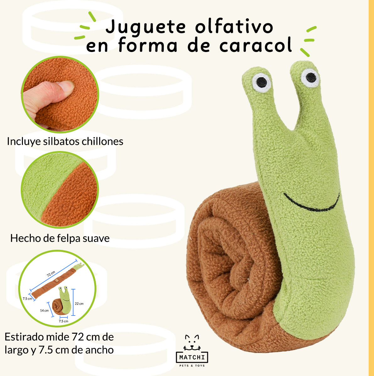 Caracol Interactivo para Esconder Premios, con Silbato Chillón