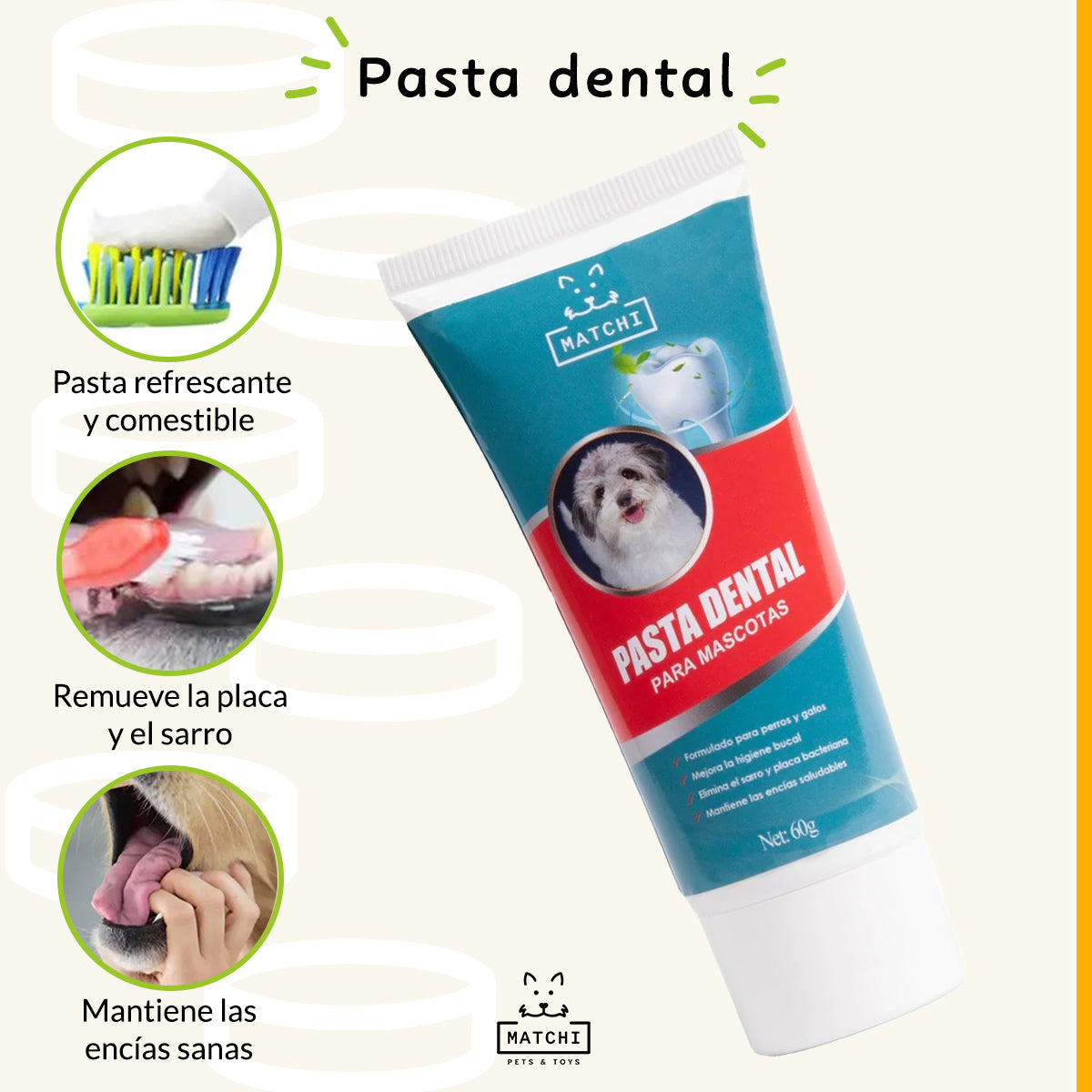 Pasta de Dientes Profesional con Menta para Mascotas