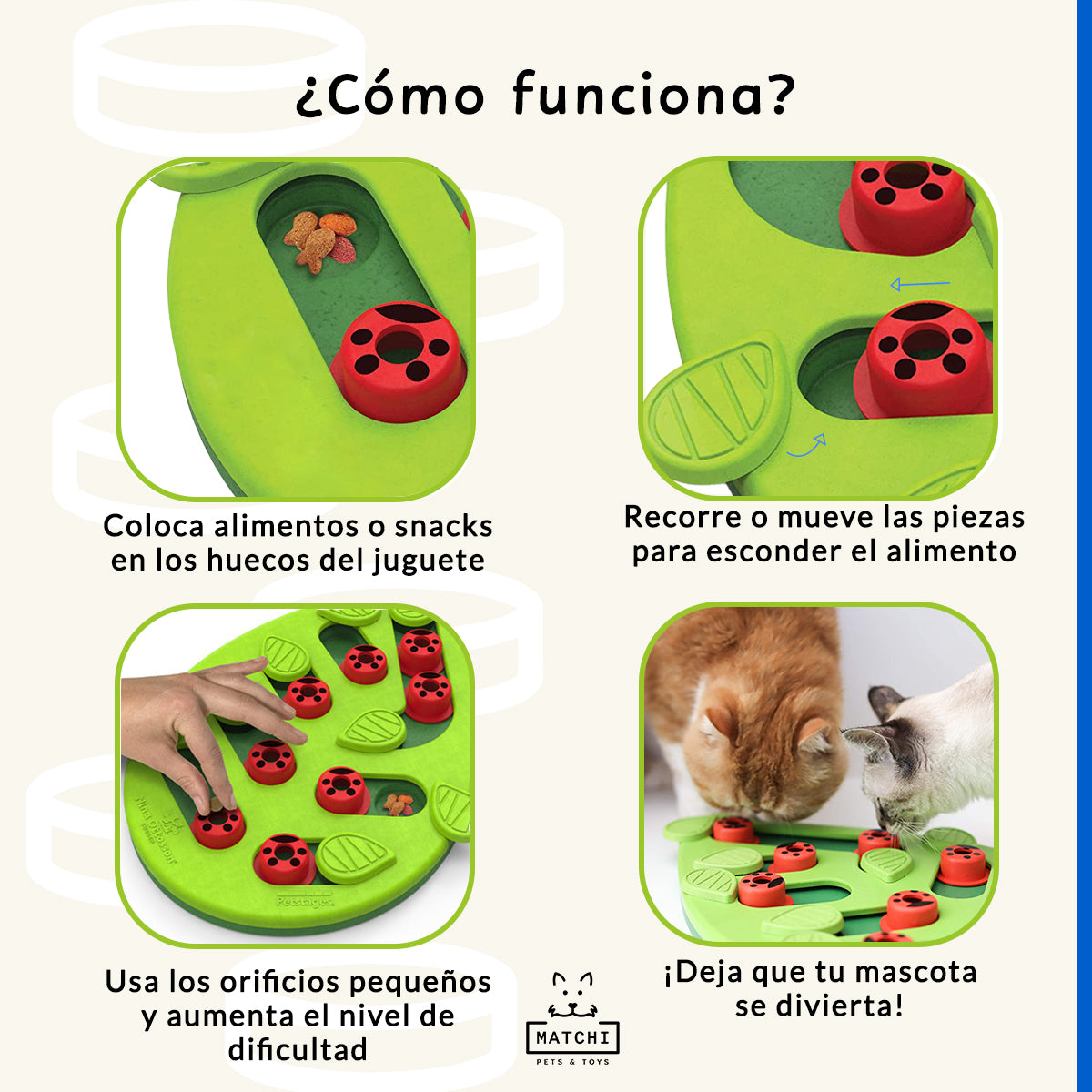 Juguete Interactivo Para Gato Dispensador de Comida