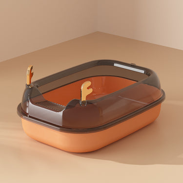 Arenero para Gatos con Tapa, Pala y Cajón Deslizable para Fácil Limpieza