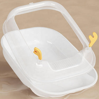 Arenero para Gatos con Tapa, Pala y Cajón Deslizable para Fácil Limpieza