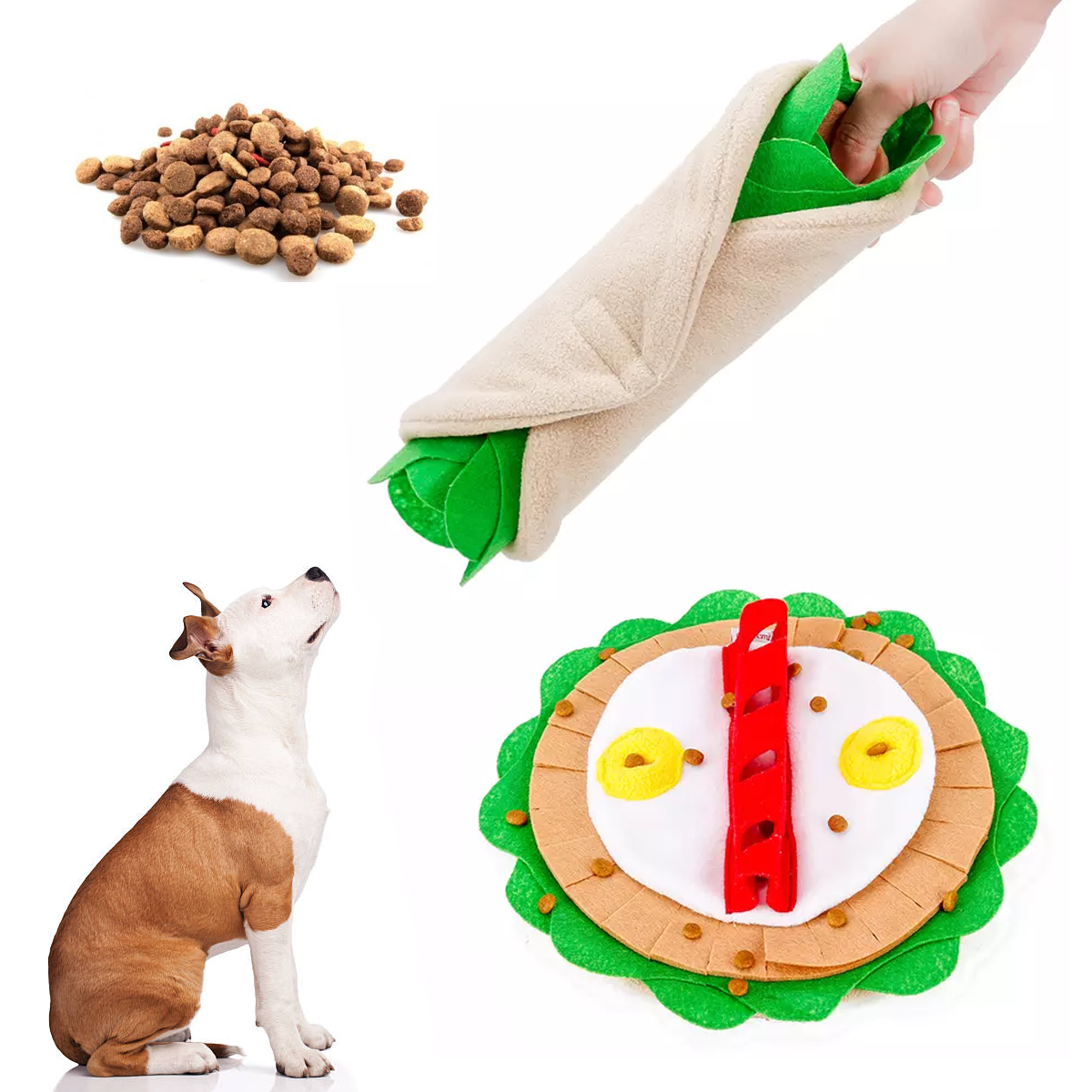 Tapete Olfativo en Forma de Taco, Entrenamiento para Olfatear, para Perros y Gatos